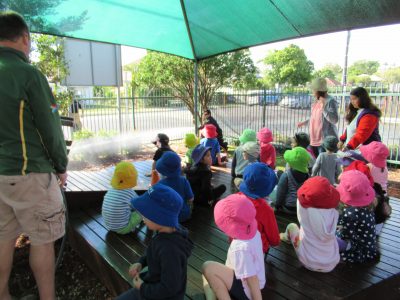 Waiting patiently for the Fire Truck